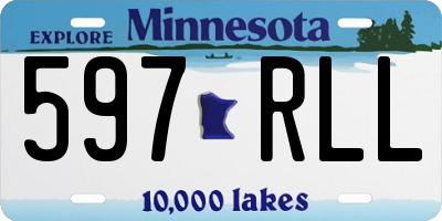 MN license plate 597RLL