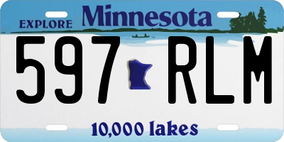 MN license plate 597RLM