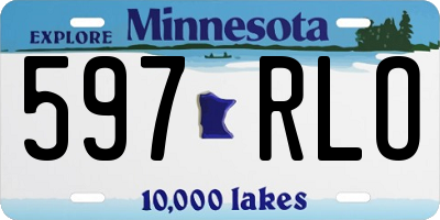 MN license plate 597RLO