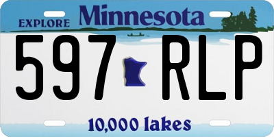 MN license plate 597RLP