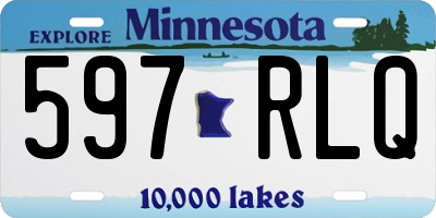 MN license plate 597RLQ