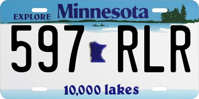 MN license plate 597RLR