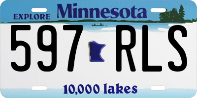 MN license plate 597RLS