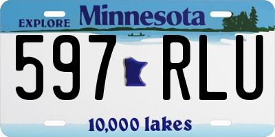 MN license plate 597RLU
