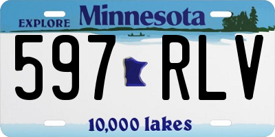 MN license plate 597RLV