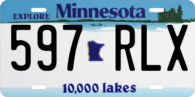 MN license plate 597RLX