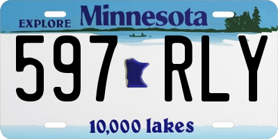 MN license plate 597RLY
