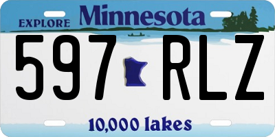 MN license plate 597RLZ