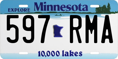MN license plate 597RMA