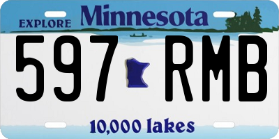MN license plate 597RMB
