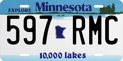 MN license plate 597RMC
