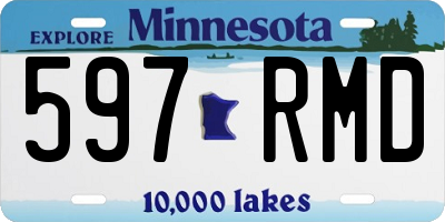 MN license plate 597RMD