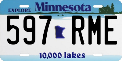 MN license plate 597RME