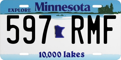 MN license plate 597RMF