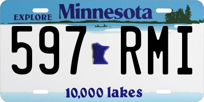 MN license plate 597RMI