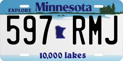 MN license plate 597RMJ