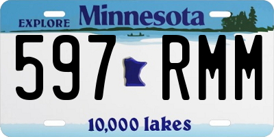 MN license plate 597RMM