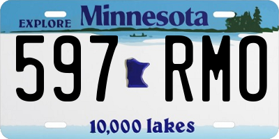 MN license plate 597RMO