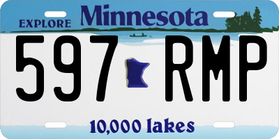 MN license plate 597RMP