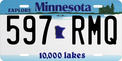 MN license plate 597RMQ