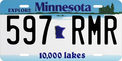 MN license plate 597RMR