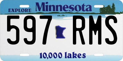 MN license plate 597RMS