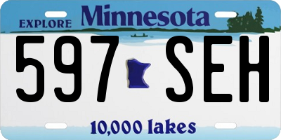 MN license plate 597SEH