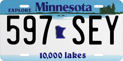 MN license plate 597SEY