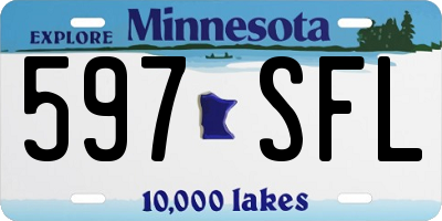 MN license plate 597SFL