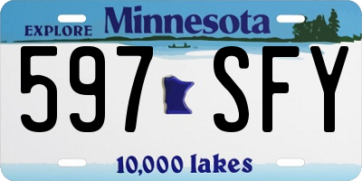 MN license plate 597SFY