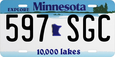 MN license plate 597SGC