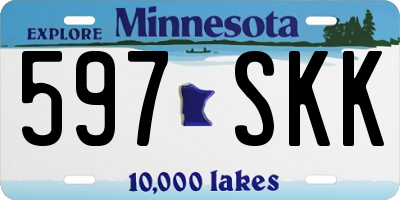 MN license plate 597SKK