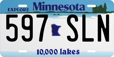MN license plate 597SLN