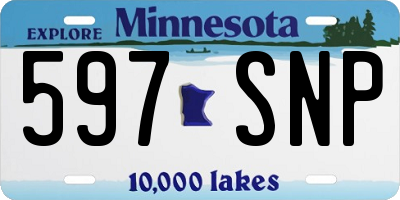 MN license plate 597SNP