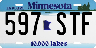 MN license plate 597STF