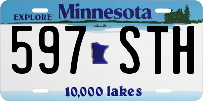 MN license plate 597STH