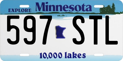 MN license plate 597STL