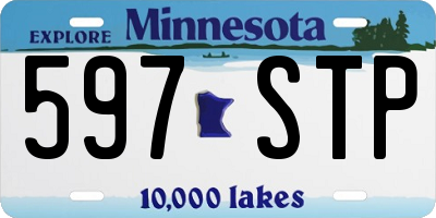 MN license plate 597STP