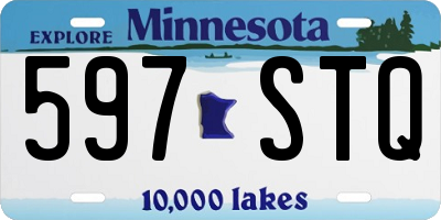 MN license plate 597STQ