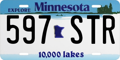MN license plate 597STR