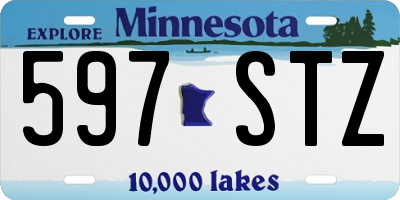 MN license plate 597STZ