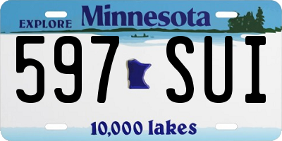 MN license plate 597SUI
