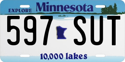 MN license plate 597SUT