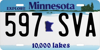 MN license plate 597SVA