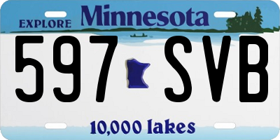 MN license plate 597SVB