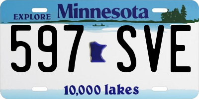MN license plate 597SVE