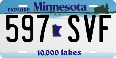 MN license plate 597SVF