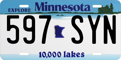 MN license plate 597SYN