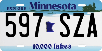 MN license plate 597SZA