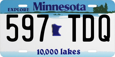 MN license plate 597TDQ